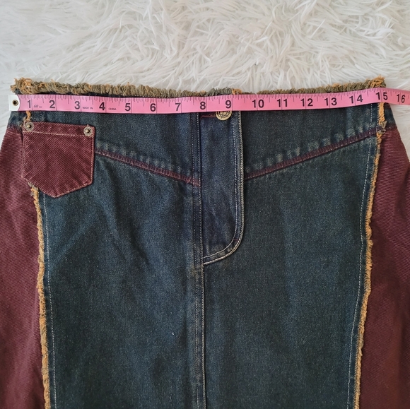 100% Cotton Patchwork Skirt size 29 - Picture 6 of 7